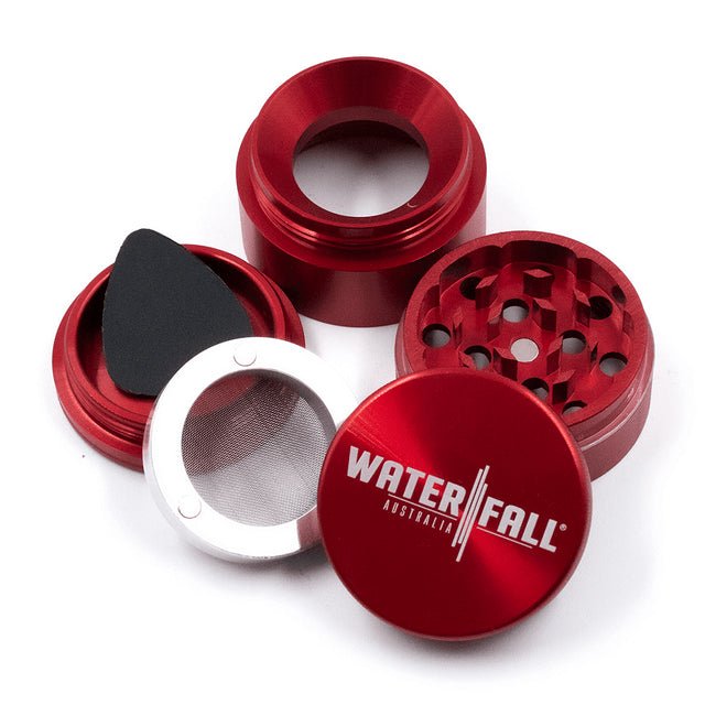 Waterfall 4-Piece Dry Herb Grinder with Removable Screen - Gloss (43mm) - Image 4
