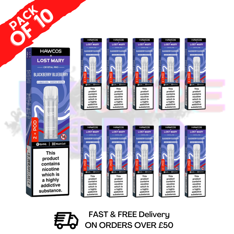 Blackberry Blue Lost Mary Crystal Replacement Pods Box of 10