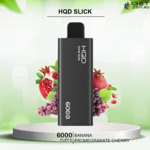 HQD SLICK BANANA PROMEGRANATE CHERRY  – 6000 PUFFS