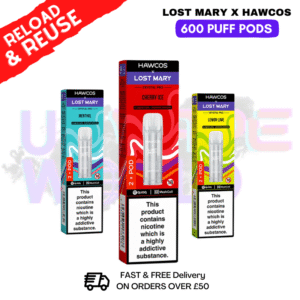 Lost Mary X Hawcos Crystal Pro 600 REPLACEMENT PODS - £3.99