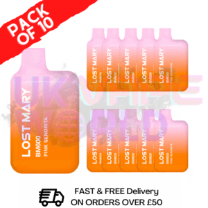 Pink Senorita Lost Mary 600 Puff Bars Pack Of 10