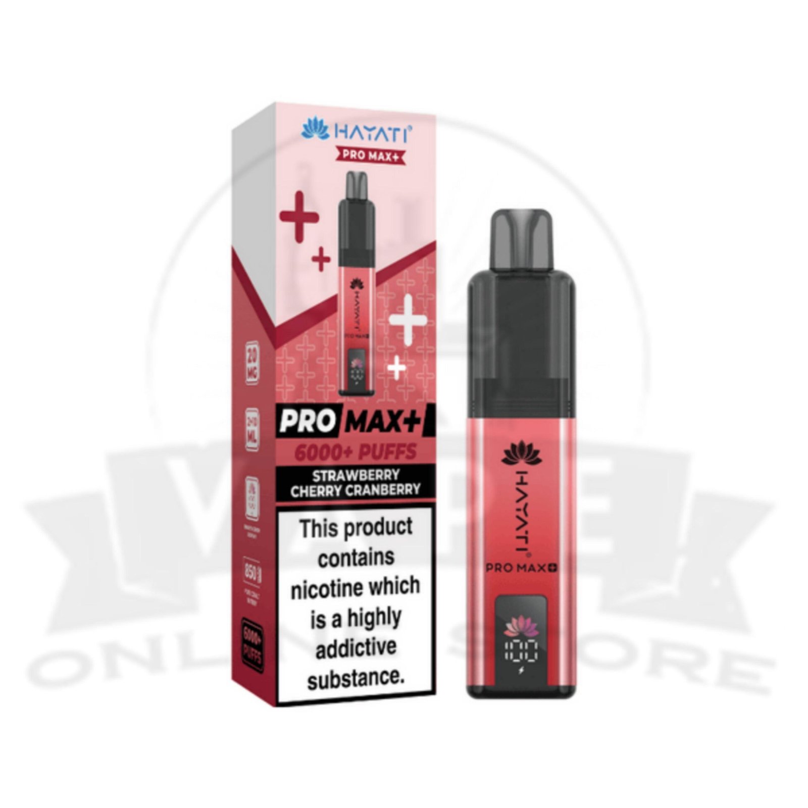 Strawberry Cherry Cranberry Hayati Pro Max Plus 6000 Puffs Pod Kit