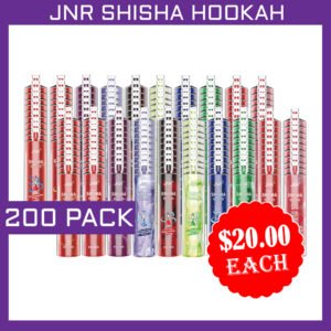 JNR SHISHA HOOKAH – 12000 PUFFS – 200 PACK