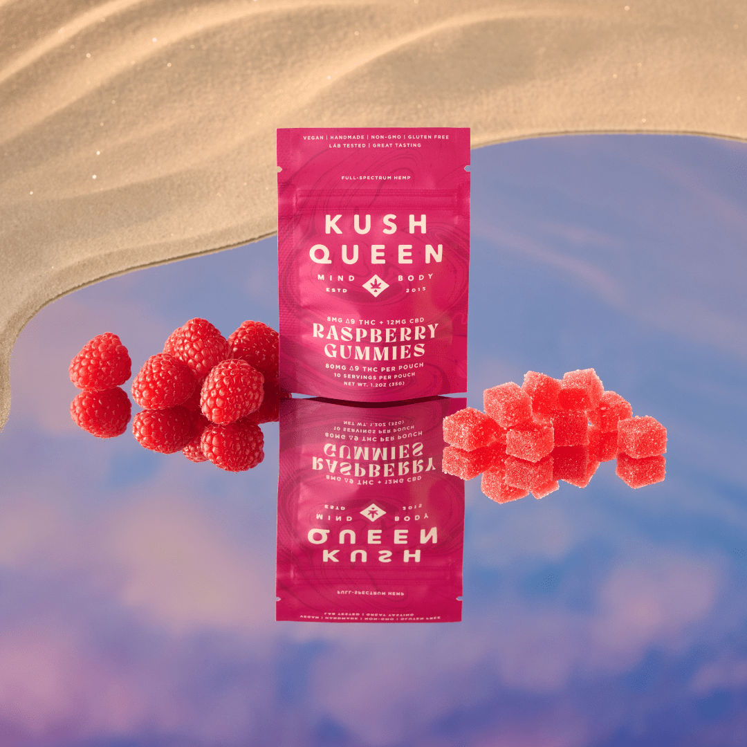 Raspberry Delta 9 THC + CBD Gummies - Image 2